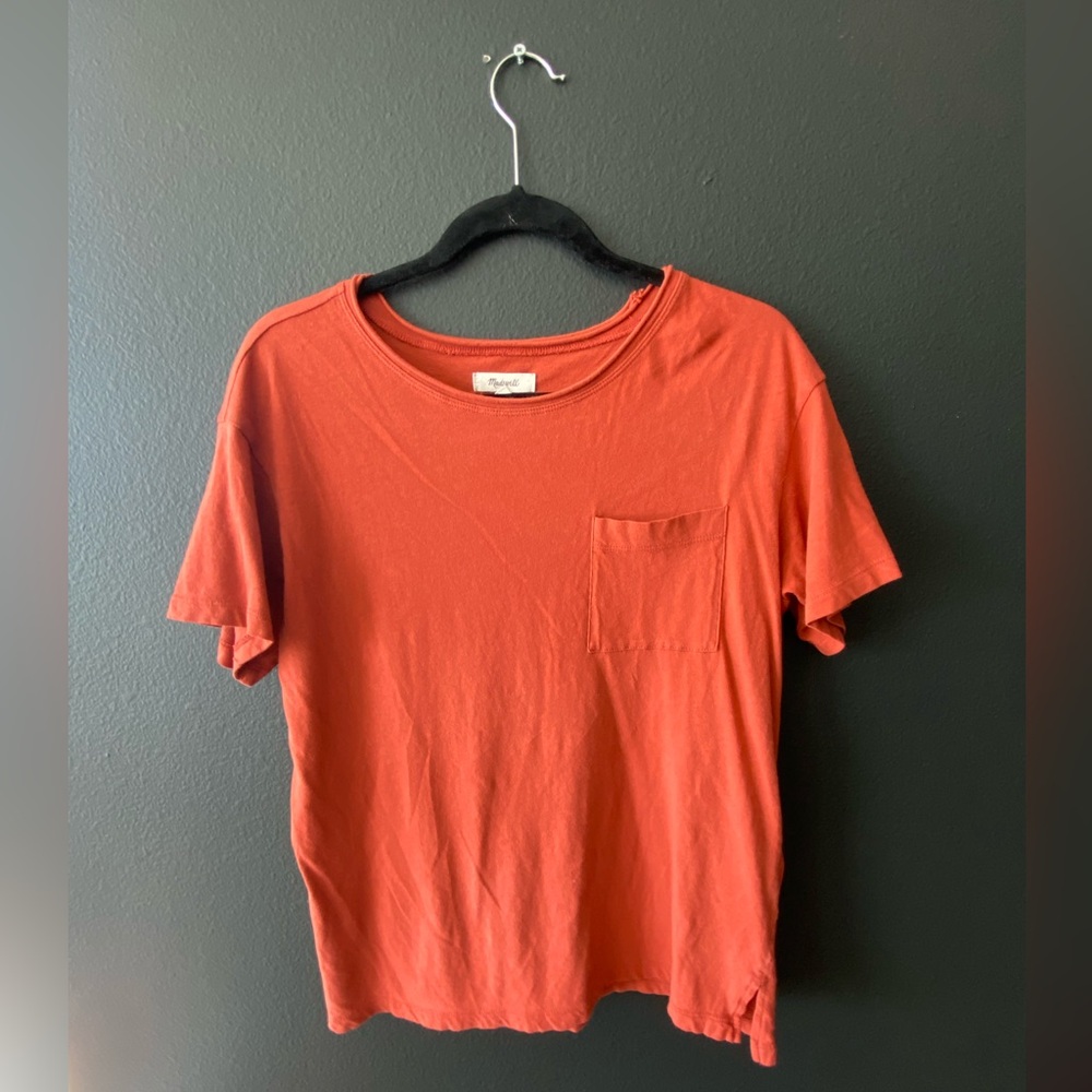 Red/Rust Madewell Pocket Tee